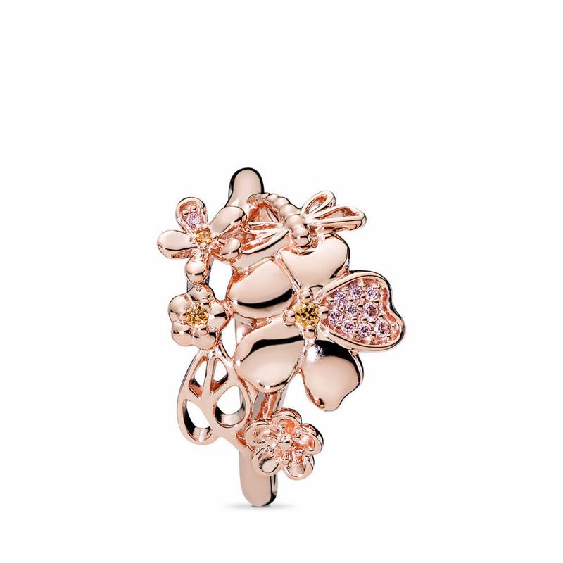 Pandora Rose™ Wildflower Meadow Statement Ring Ireland - Pandora Rose/Pink/Mixed Stones - 823614ILH